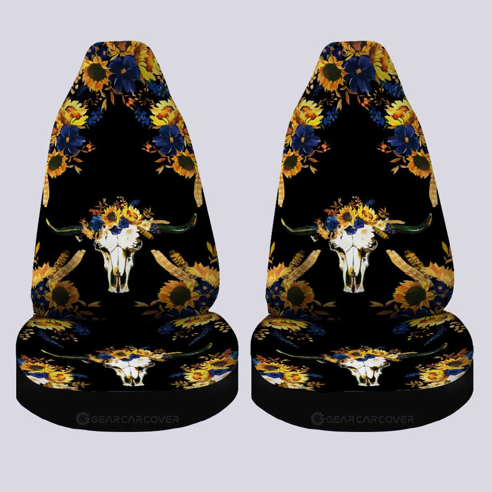 Sunflower Car Seat Covers Custom Personalized Name Car Accessories