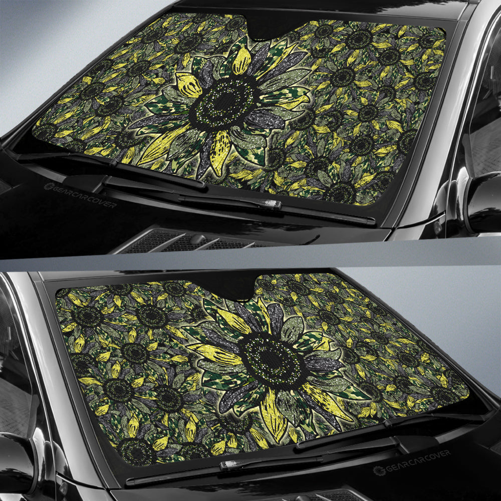 Sunflower Car Sunshade Custom Car Decoration