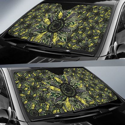 Sunflower Car Sunshade Custom Car Decoration