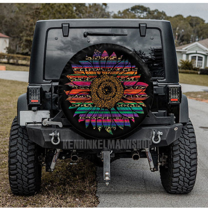 Sunflower Decor Jeep Car Spare Tire Cover