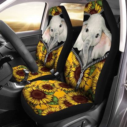 Sunflower Elephant Car Seat Covers Cute Car Accessories