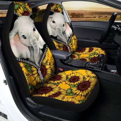 Sunflower Elephant Car Seat Covers Cute Car Accessories