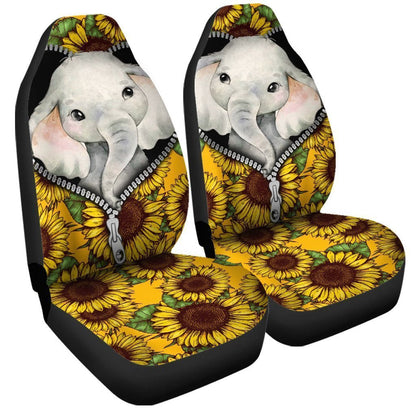 Sunflower Elephant Car Seat Covers Cute Car Accessories
