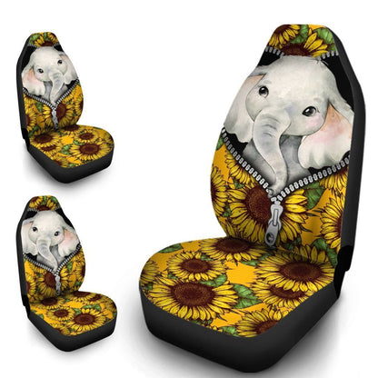 Sunflower Elephant Car Seat Covers Cute Car Accessories