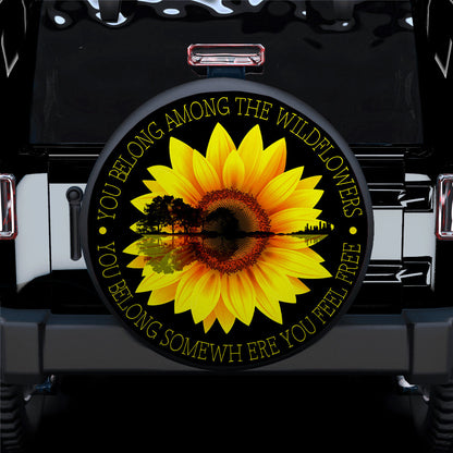 Sunflower Guitar Jeep Car Spare Tire Cover