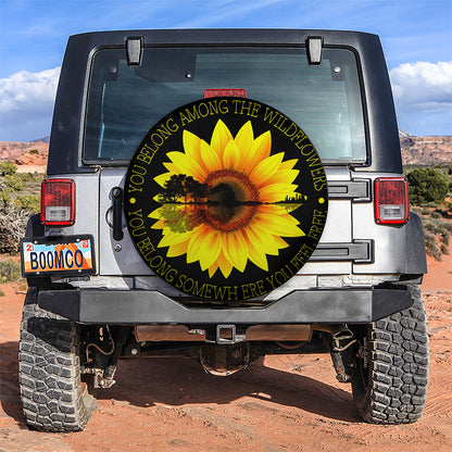 Sunflower Guitar Jeep Car Spare Tire Cover