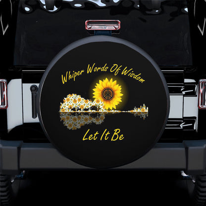 Sunflower Guitar Whiper Words of Wisdom Spare Tire Cover