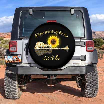 Sunflower Guitar Whiper Words of Wisdom Spare Tire Cover