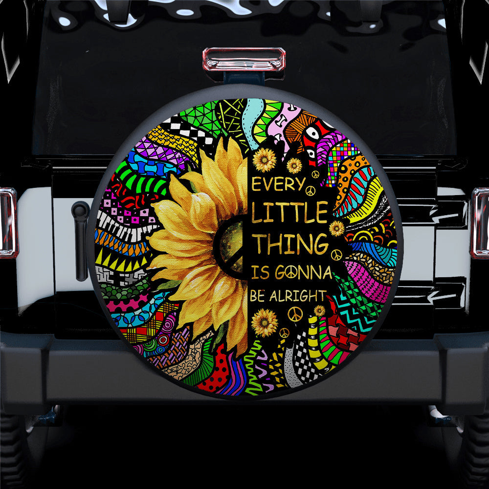 Sunflower Hippie Little Thing Colorful Jeep Car Spare Tire Cover