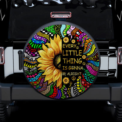 Sunflower Hippie Little Thing Colorful Jeep Car Spare Tire Cover