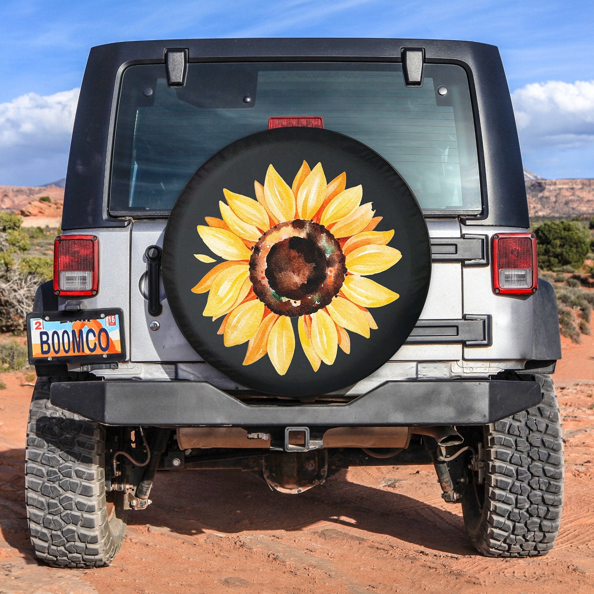 Sunflower Spare Tire Cover