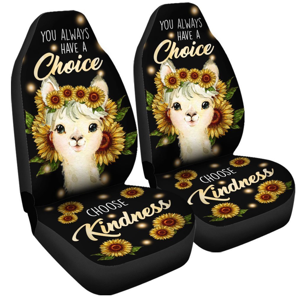 Sunflower Llama Car Seat Covers Custom Llama Car Accessories