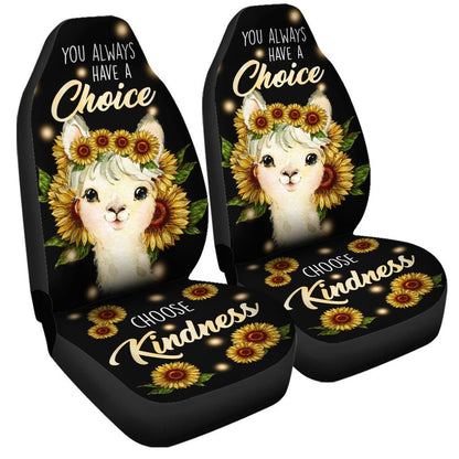 Sunflower Llama Car Seat Covers Custom Llama Car Accessories