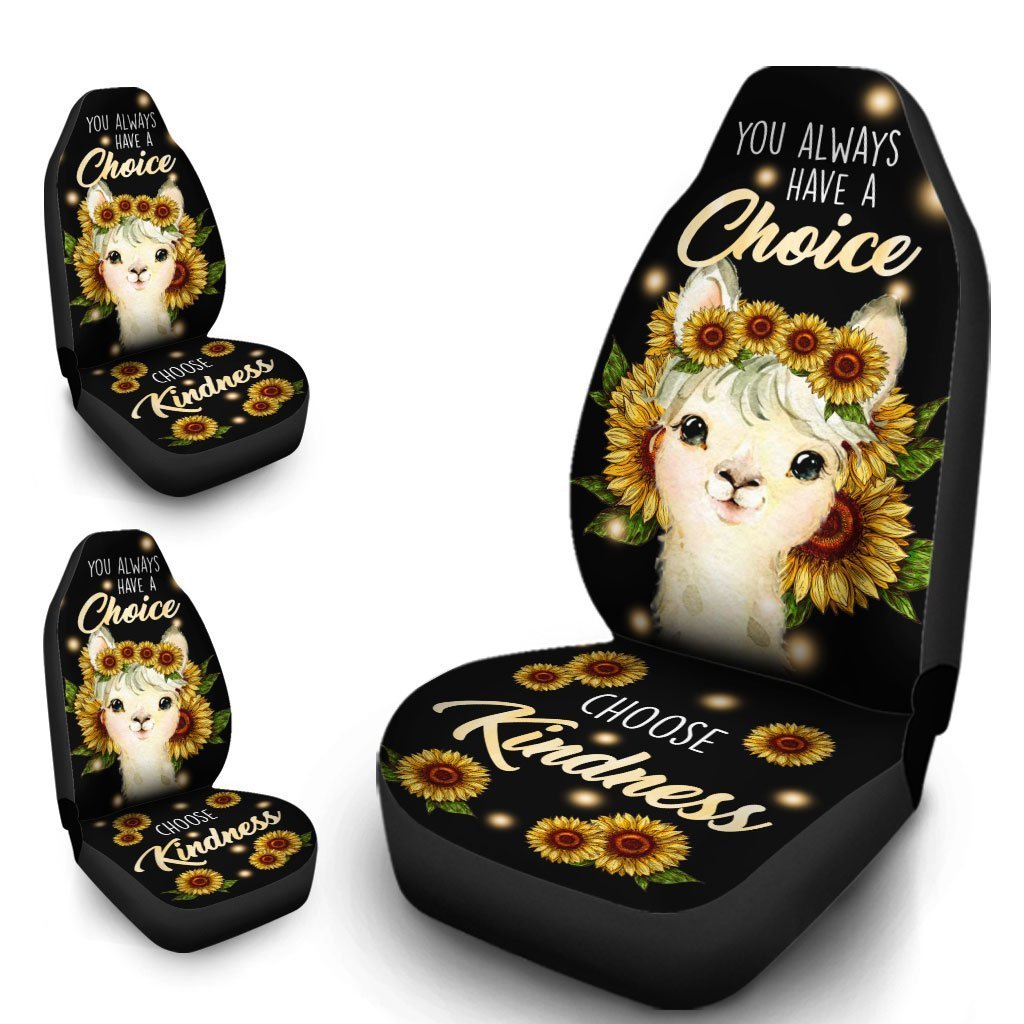 Sunflower Llama Car Seat Covers Custom Llama Car Accessories