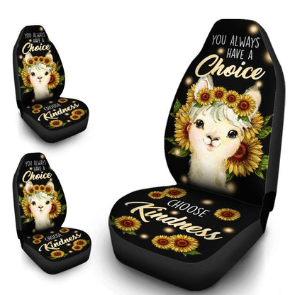 Sunflower Llama Car Seat Covers Custom Llama Car Accessories