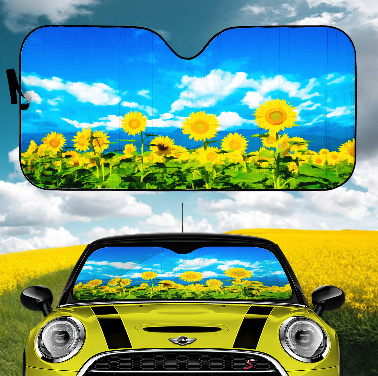 Sunflower Painting Car Auto Sunshades