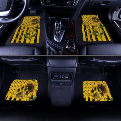 Sunflower Paws Car Floor Mats Custom Car Accessories For Dog Lovers