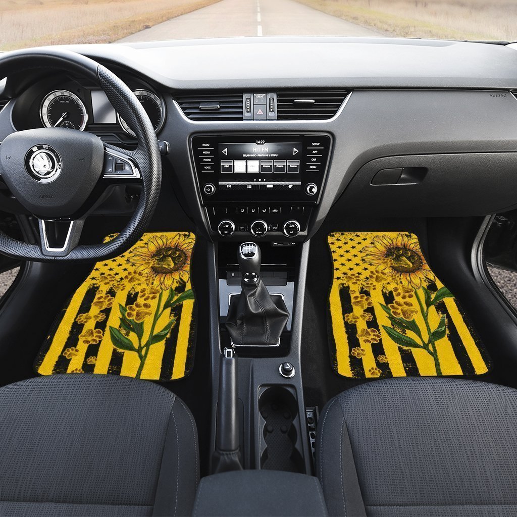 Sunflower Paws Car Floor Mats Custom Car Accessories For Dog Lovers