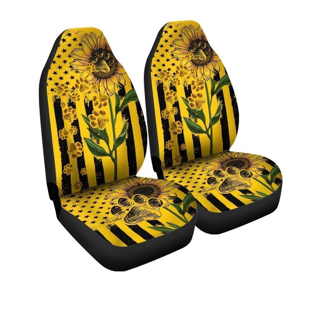 Sunflower Paws Car Seat Covers Custom Car Accessories For Dog Lovers