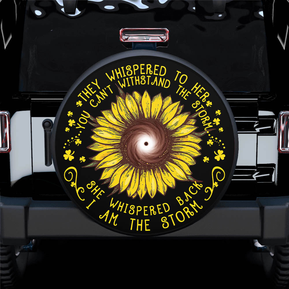 Sunflower She Whispered Back Car Spare Tire