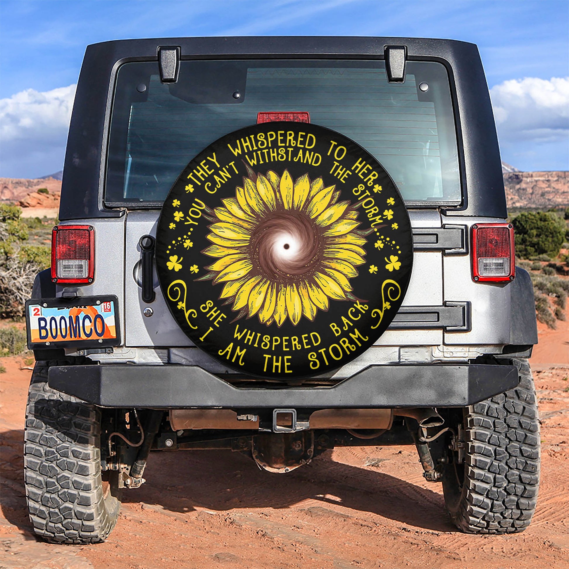 Sunflower She Whispered Back Car Spare Tire
