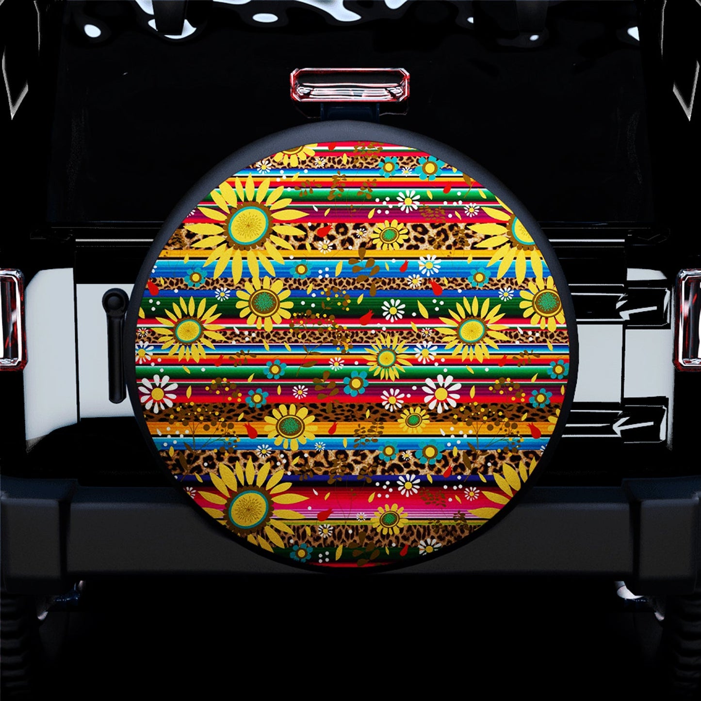 Sunflower Skin Pattern Spare Tire Cover