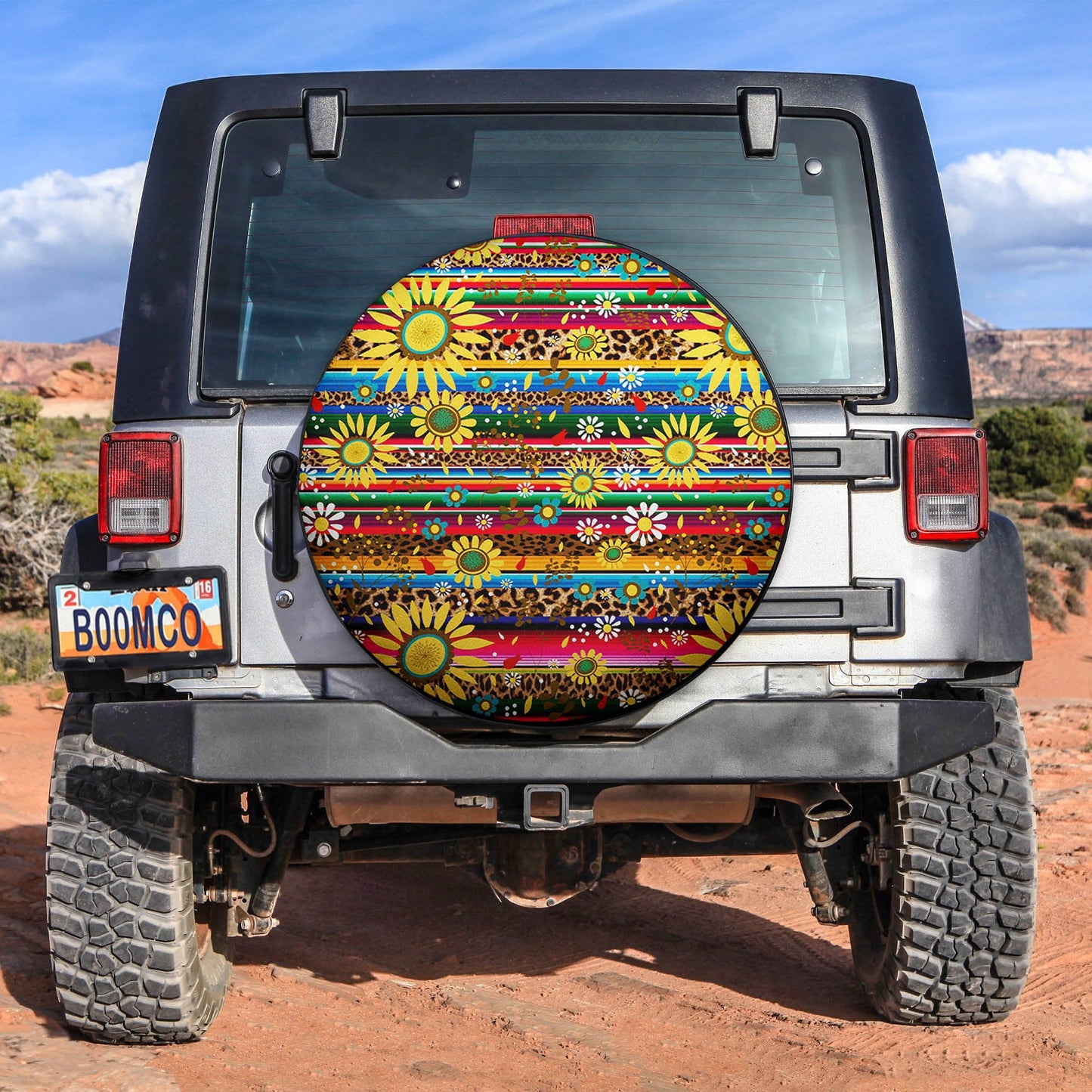 Sunflower Skin Pattern Spare Tire Cover