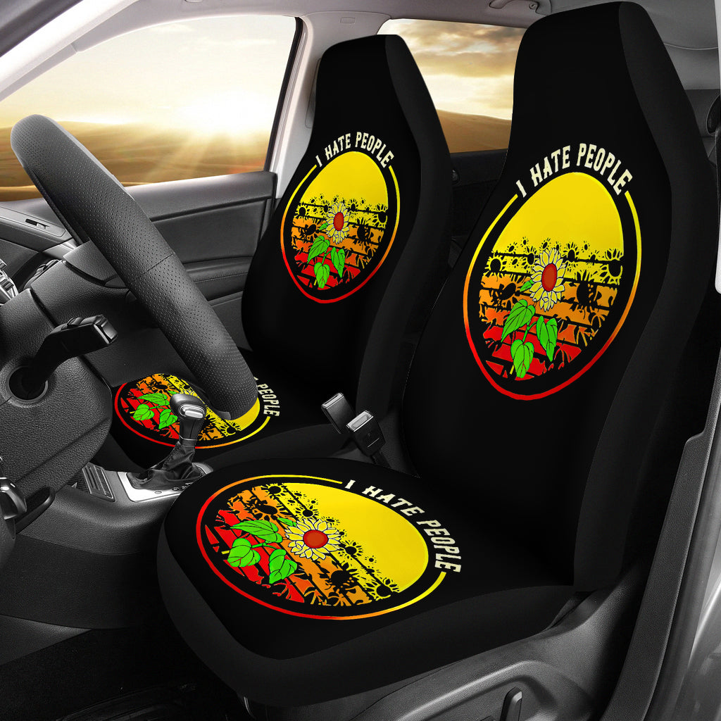Sunflowers I Hate People Car Seat Cover