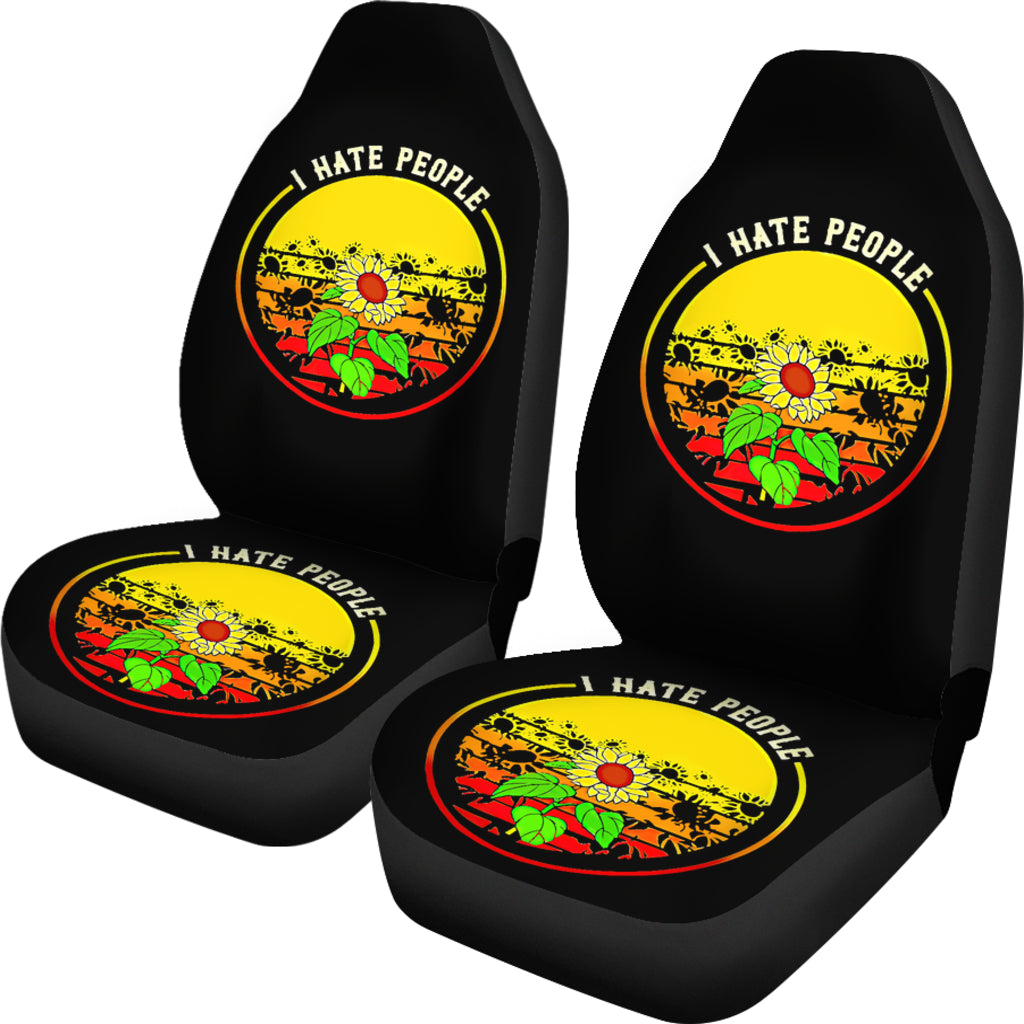 Sunflowers I Hate People Car Seat Cover