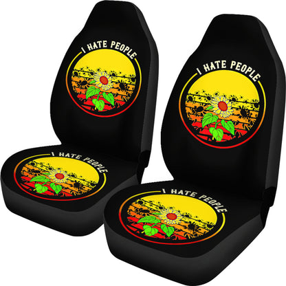 Sunflowers I Hate People Car Seat Cover
