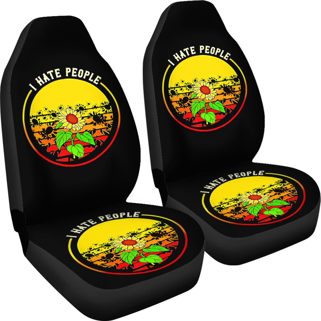Sunflowers I Hate People Car Seat Cover