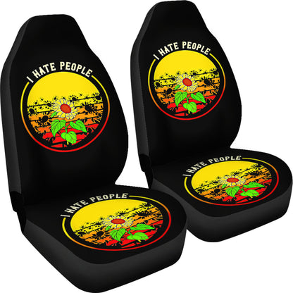Sunflowers I Hate People Car Seat Cover