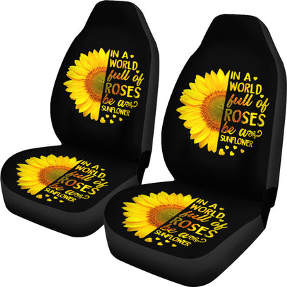 Sunflowers In A World Car Seat Cover