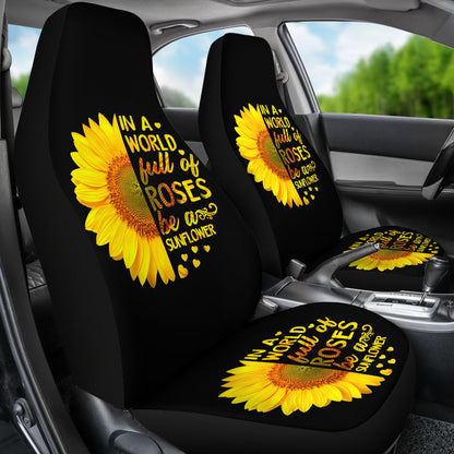 Sunflowers In A World Car Seat Cover
