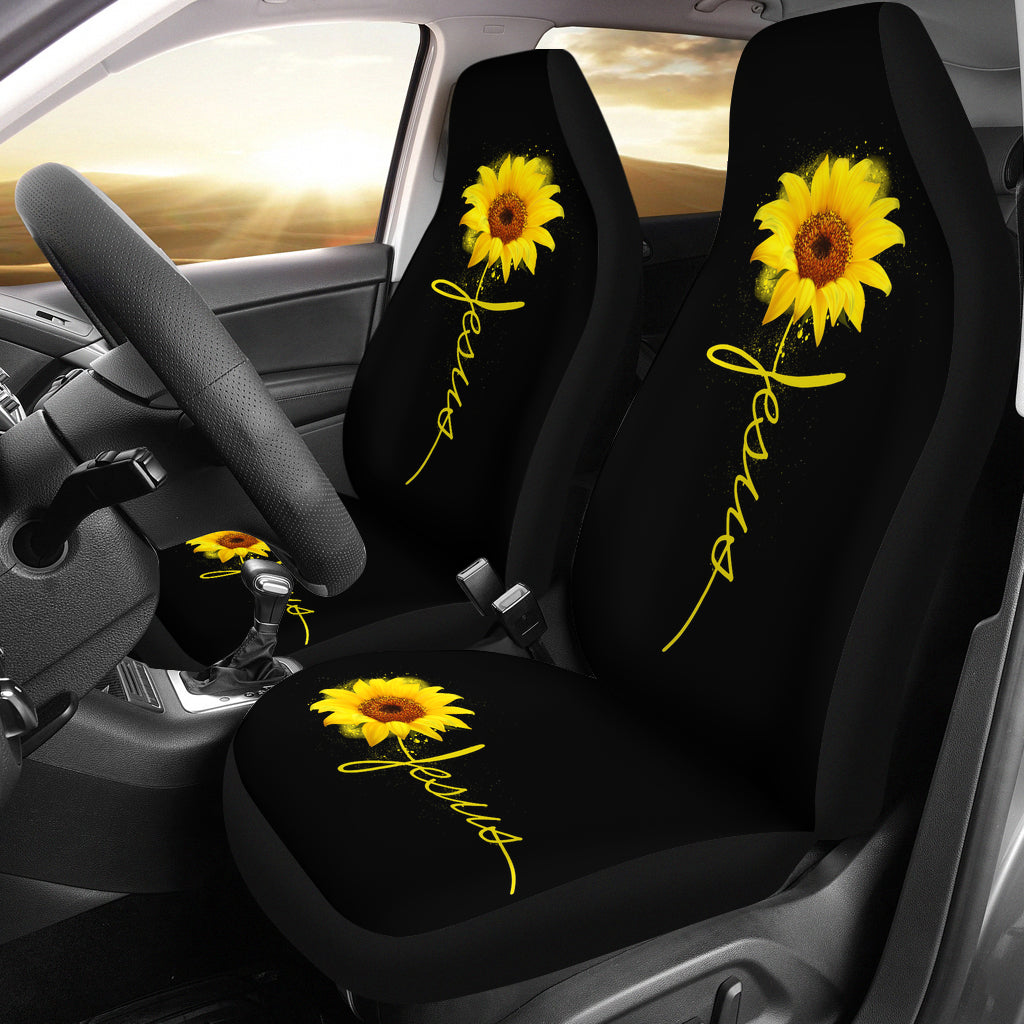 Sunflowers Jesus Car Seat Cover