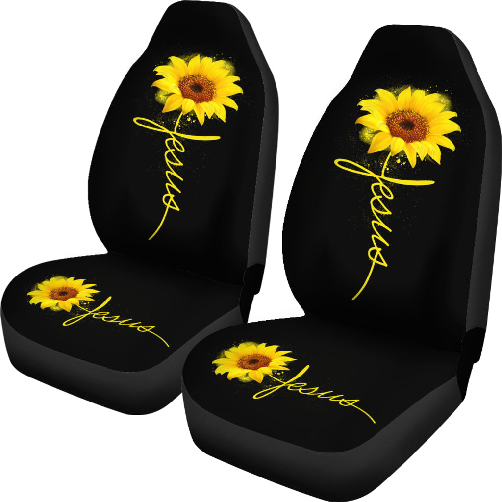 Sunflowers Jesus Car Seat Cover