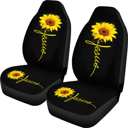 Sunflowers Jesus Car Seat Cover