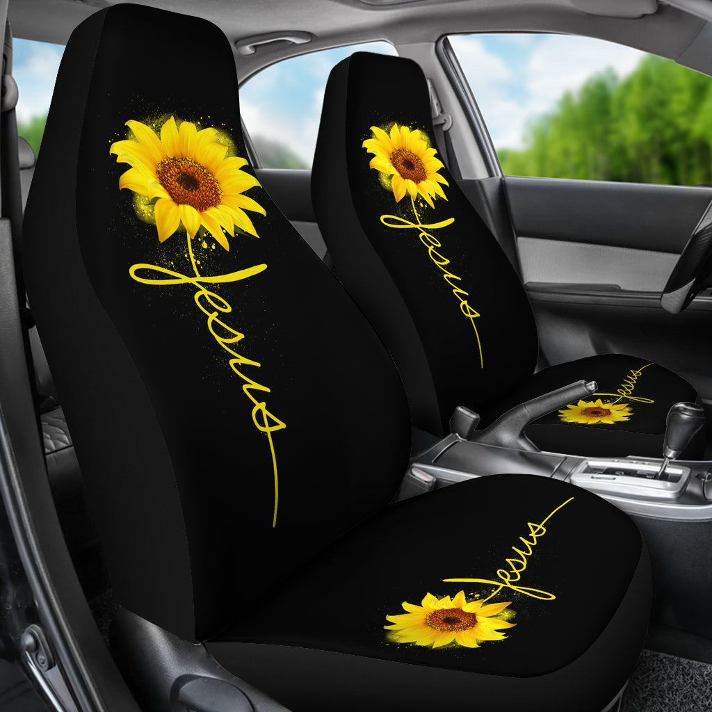 Sunflowers Jesus Car Seat Cover