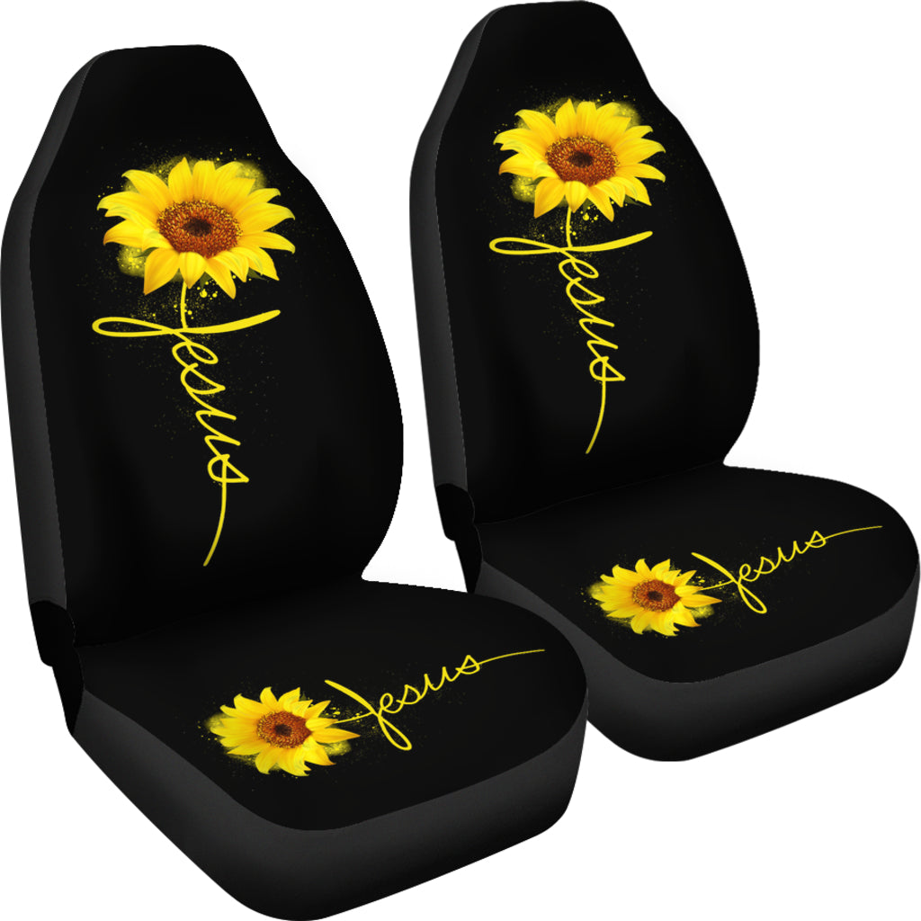 Sunflowers Jesus Car Seat Cover