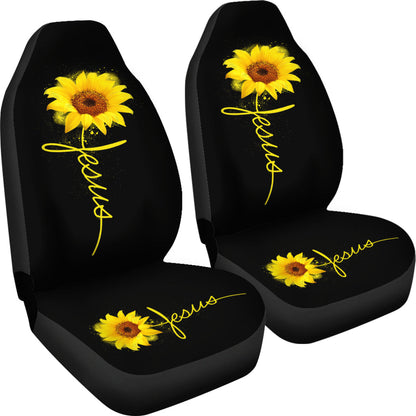 Sunflowers Jesus Car Seat Cover