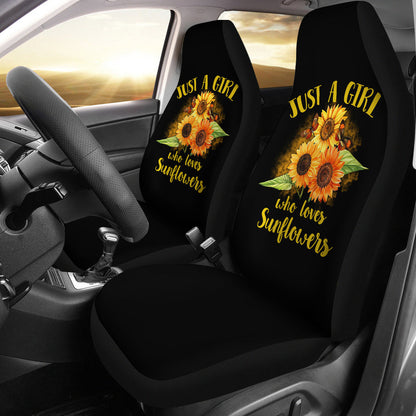 Sunflowers Just A Girl Who Loves Sunflowers Art Car Seat Cover