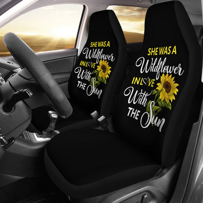 Sunflowers She Was A Wildflower Car Seat Cover