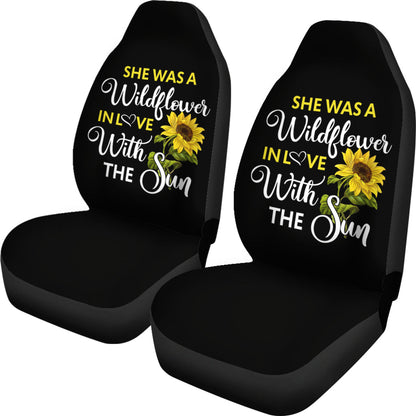 Sunflowers She Was A Wildflower Car Seat Cover
