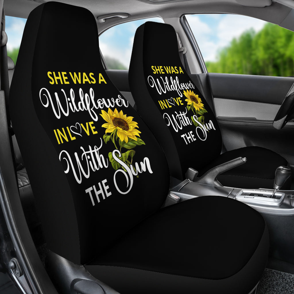 Sunflowers She Was A Wildflower Car Seat Cover
