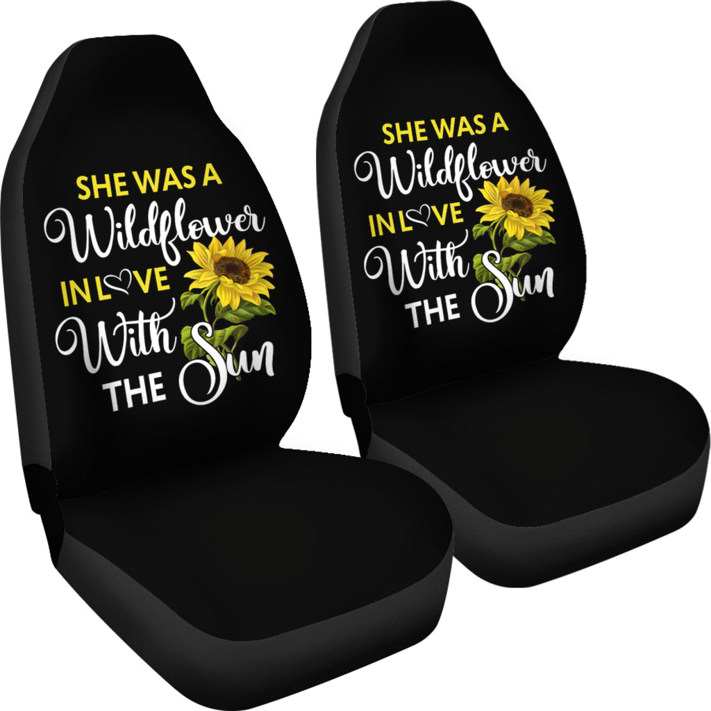 Sunflowers She Was A Wildflower Car Seat Cover