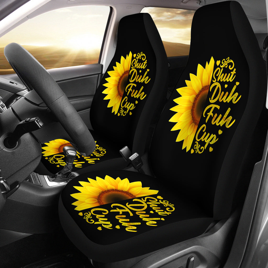 Sunflowers Shut Duh Fuh Up Car Seat Cover