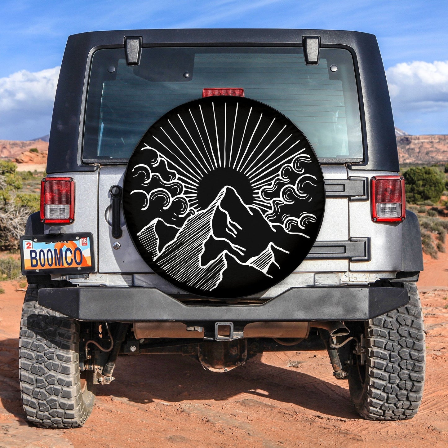 Sunrise on the Mountain Spare Tire Cover