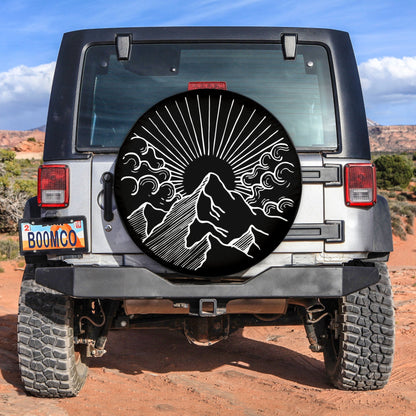 Sunrise on the Mountain Spare Tire Cover