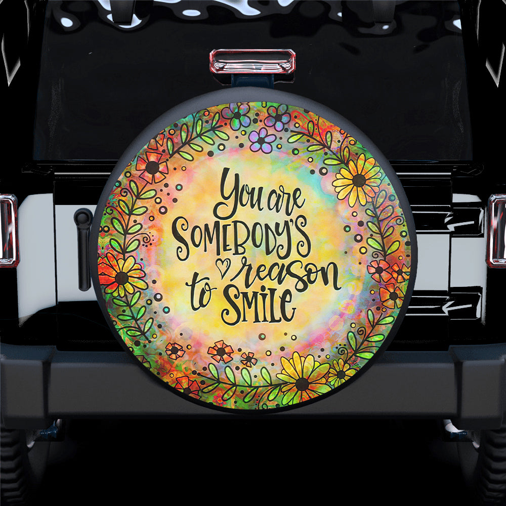 Sunshine Hippie Happy Jeep Car Spare Tire Cover