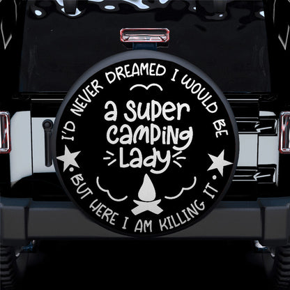 Super Camping Lady Car Spare Tire Cover